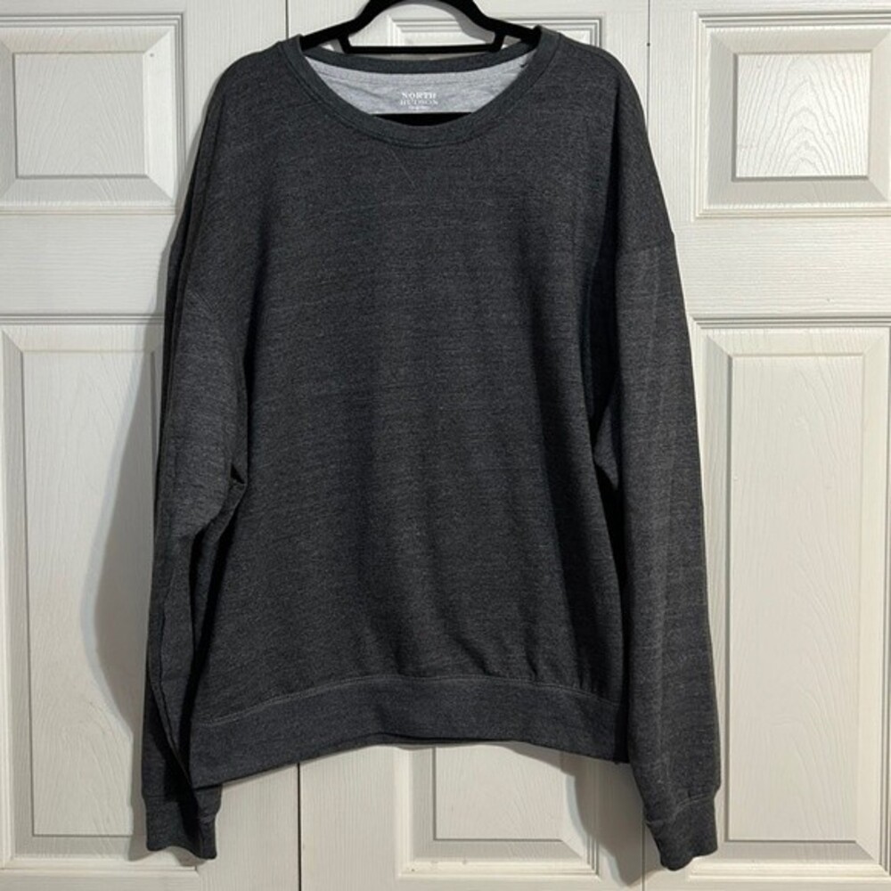 NORTH HUDSON OUTFITTERS Size XX-Large Men's Crewneck Pullover Sweatshirt Gray